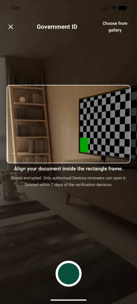 Align your document in the frame
