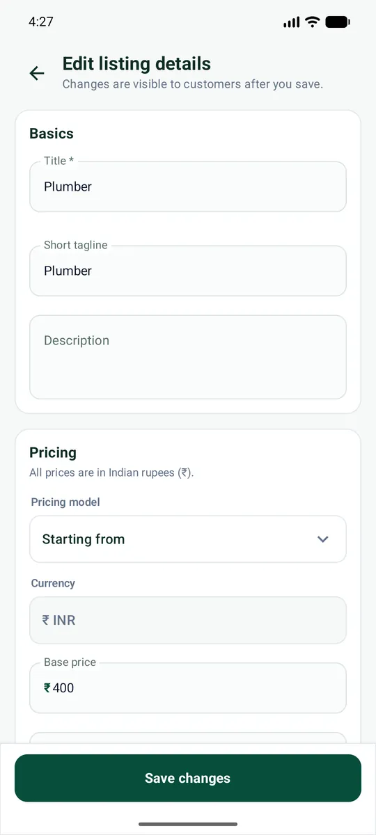 Pricing