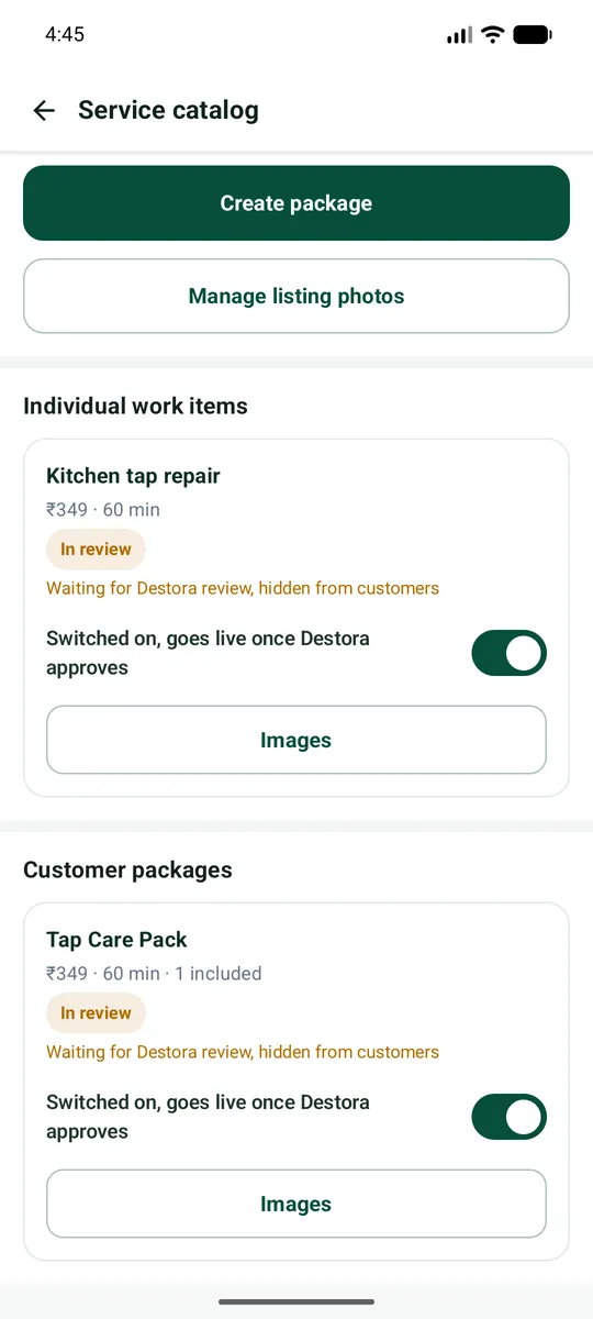 Package waiting for Destora review